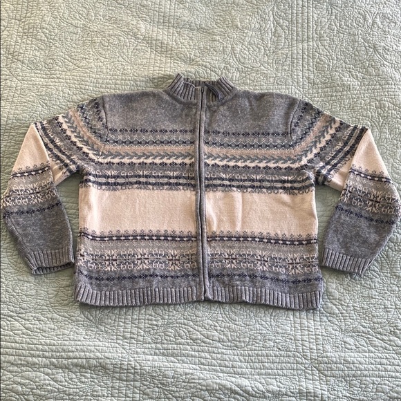 Vintage Tiara Blue and White Cardigan Sweater - Picture 1 of 4